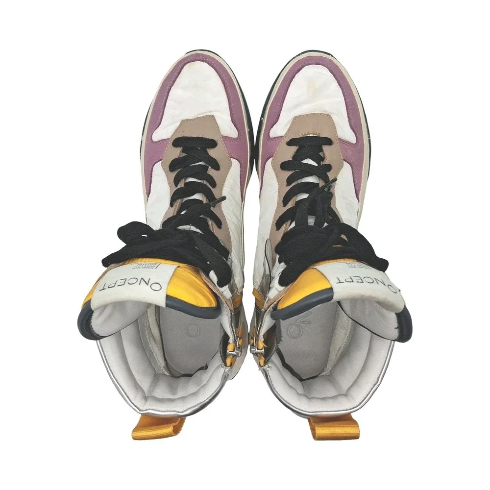 Oncept Rooftop Boots Womens Size 10 White Multi High Top Platform Shoes